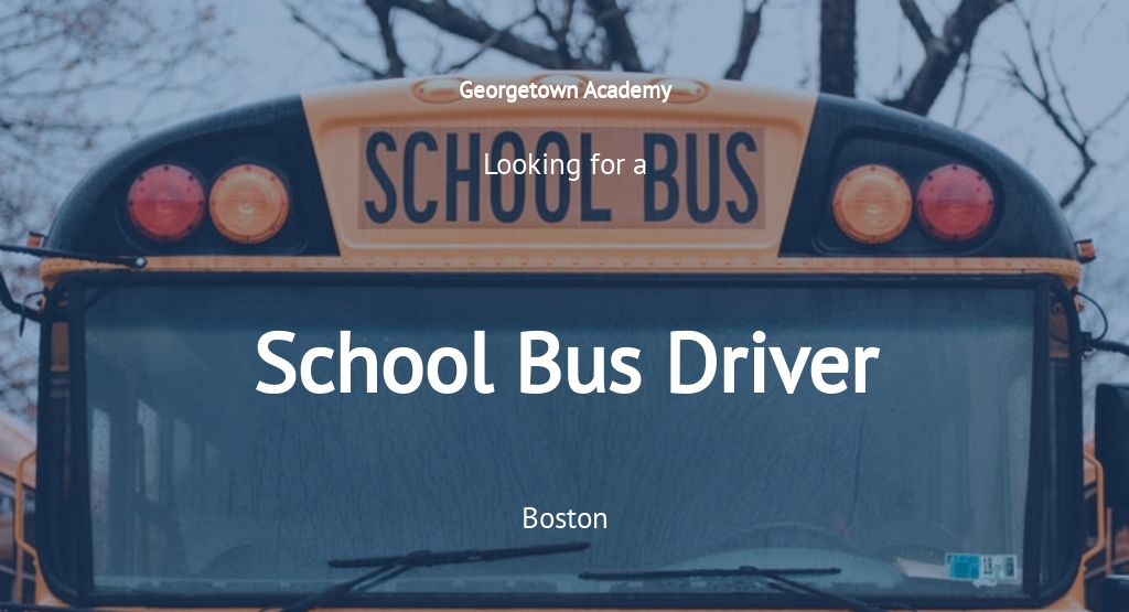 Free School Bus Driver Job Ad/Description Template.jpe