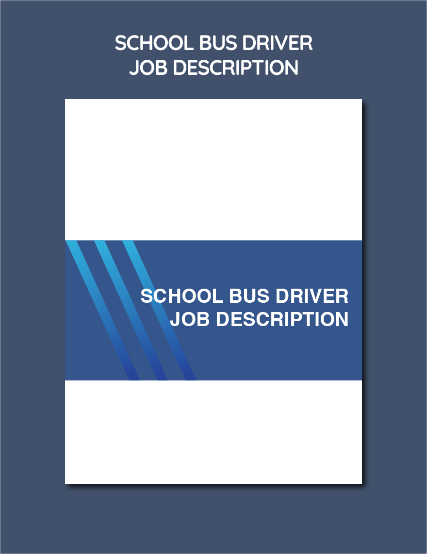 FREE Bus Driver Word Template Download Template