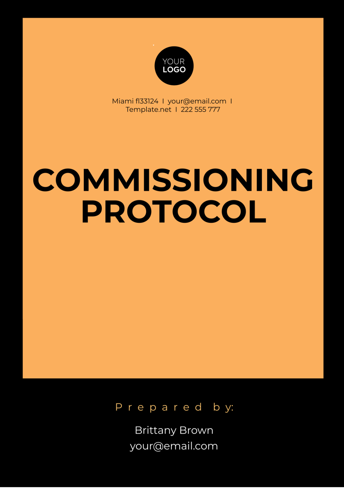 Commissioning Protocol Template