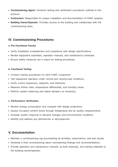 Free Commissioning Protocol Template to Edit Online