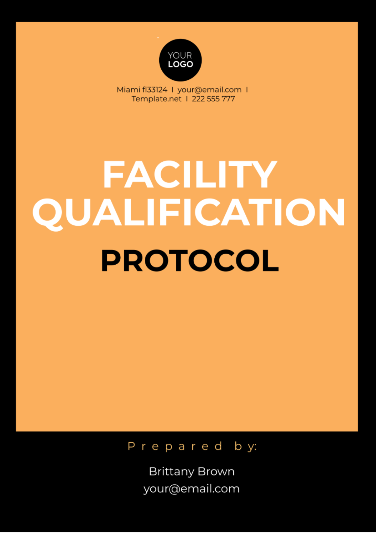 Facility Qualification Protocol Template