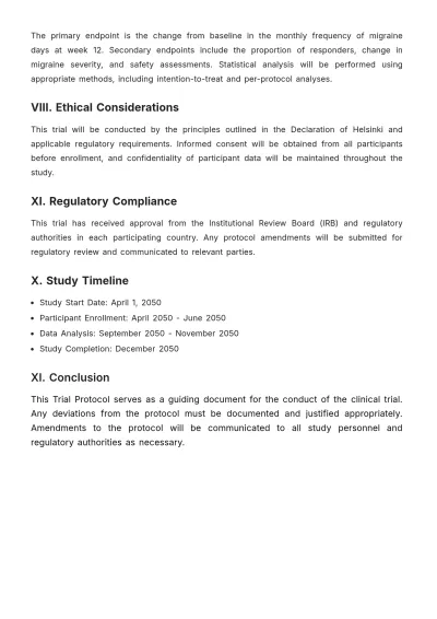 Free Trial Protocol Template to Edit Online