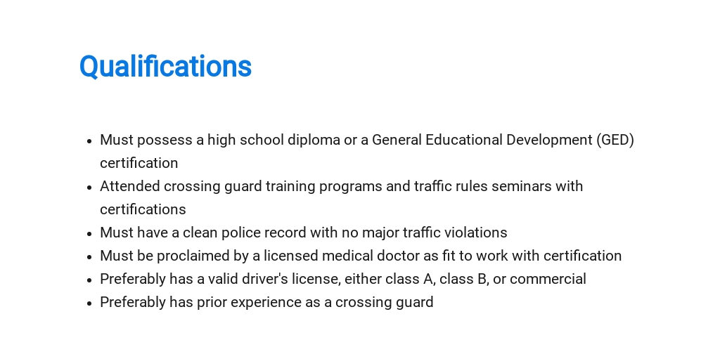 Free School Crossing Guard Job Ad/Description Template 5.jpe