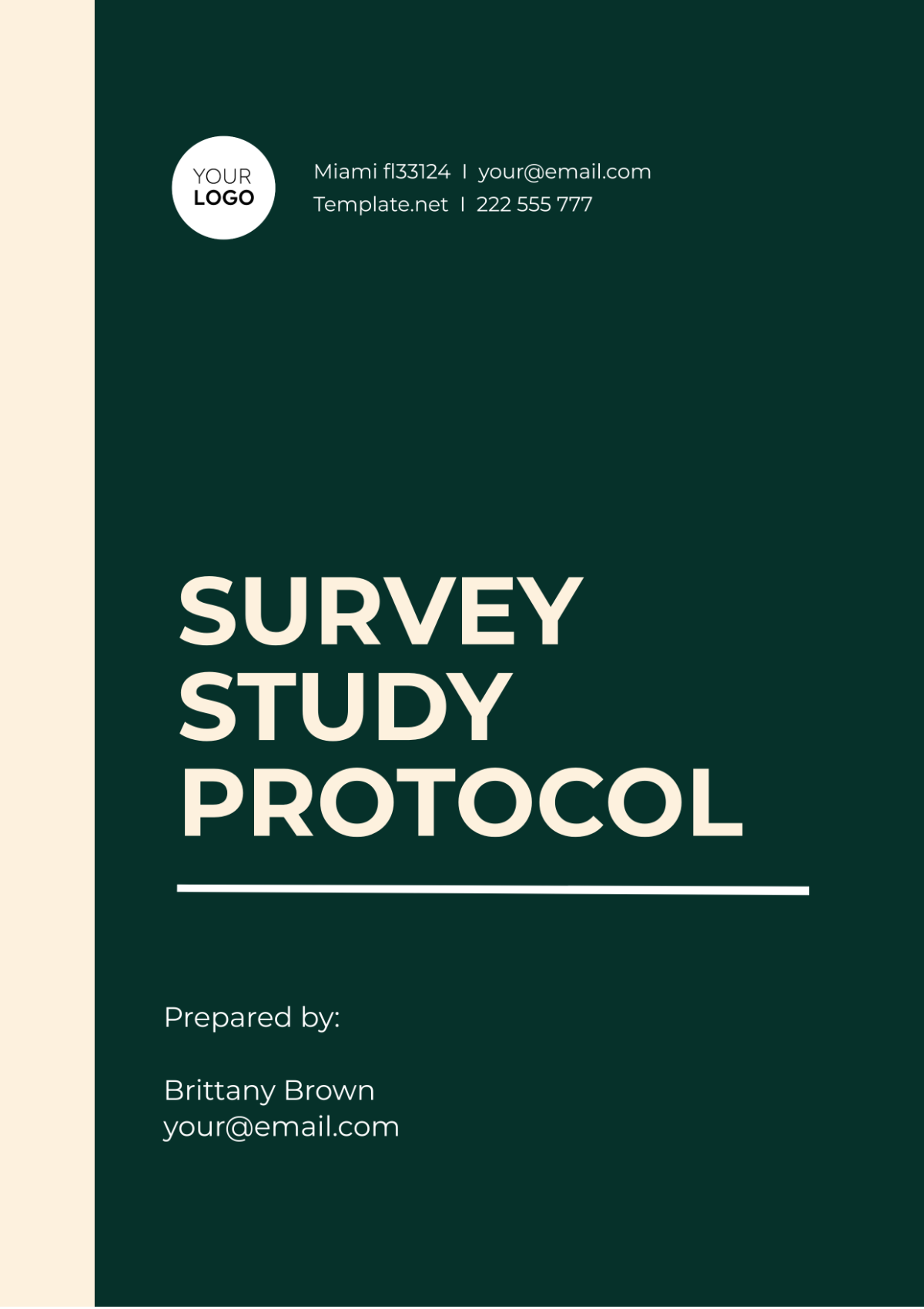 Free Survey Study Protocol Template - Edit Online & Download | Template.net