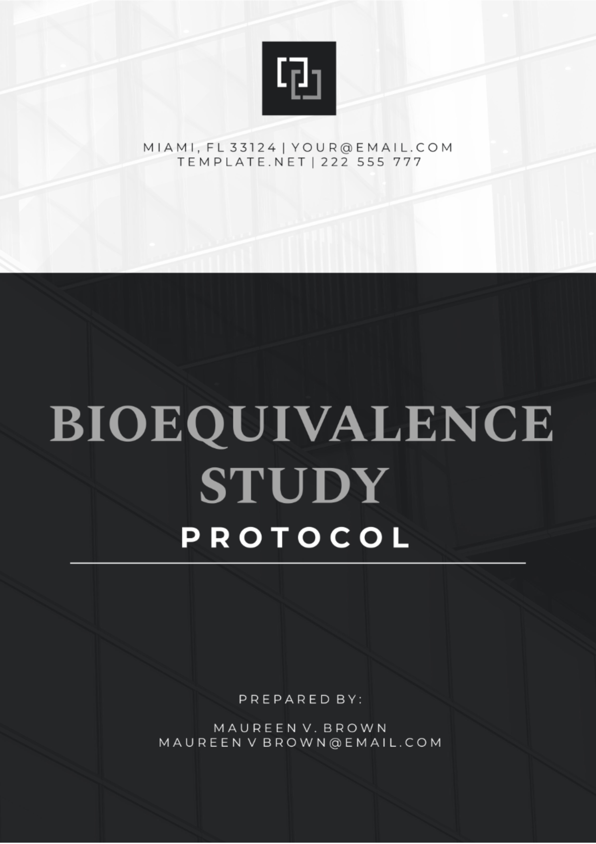 Free Bioequivalence Study Protocol Template