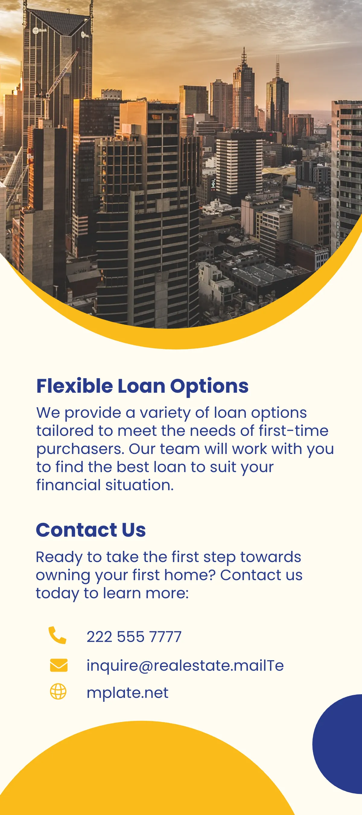 Free First-Time Homebuyer Incentives and Programs Rack Card Template to Edit Online