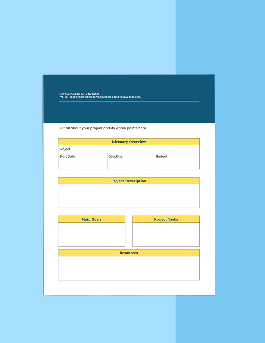 Project Planner Template