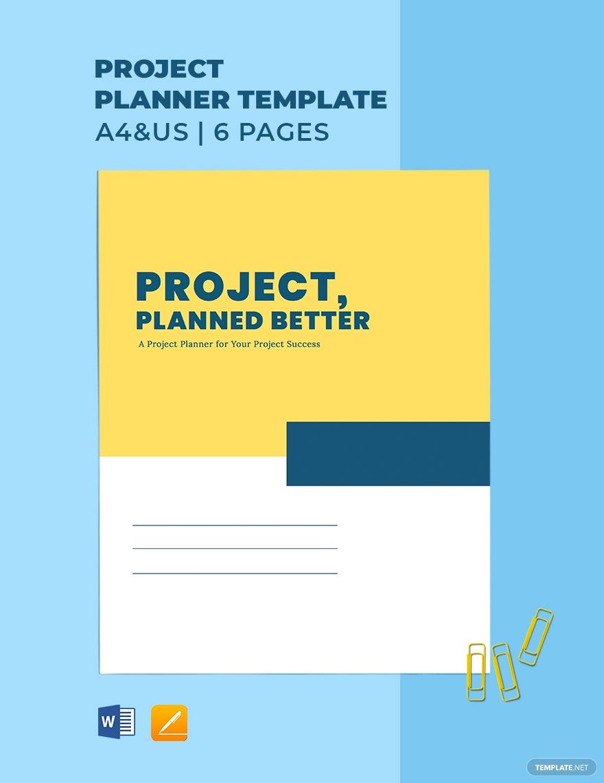 Project Planner Template in Word, Google Docs, PDF, Apple Pages