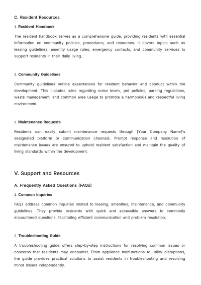 Free Real Estate Development Project User Guide Template to Edit Online