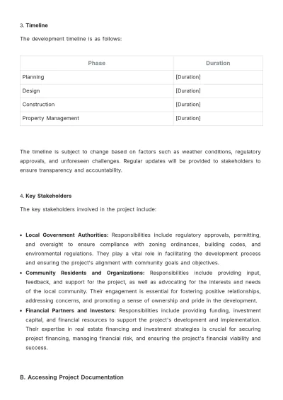 Free Real Estate Development Project User Guide Template to Edit Online