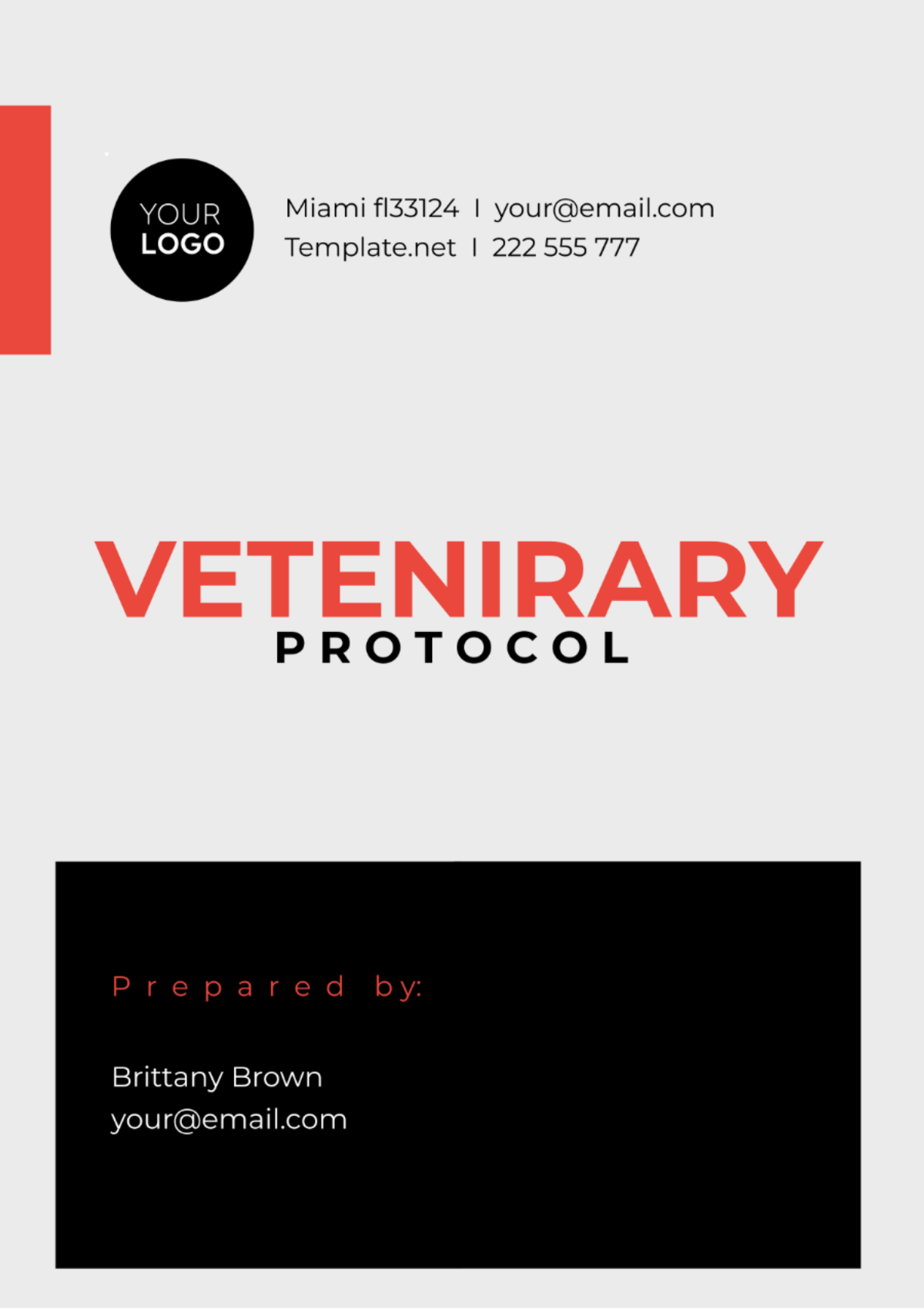 Veterinary Protocol Template
