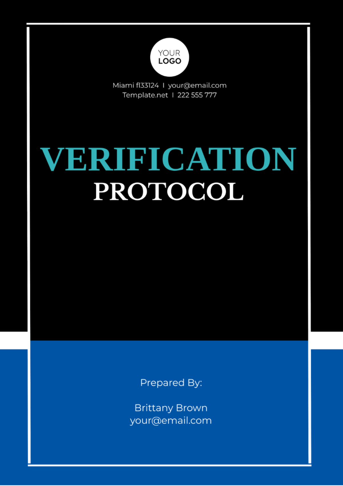 Free Verification Protocol Template