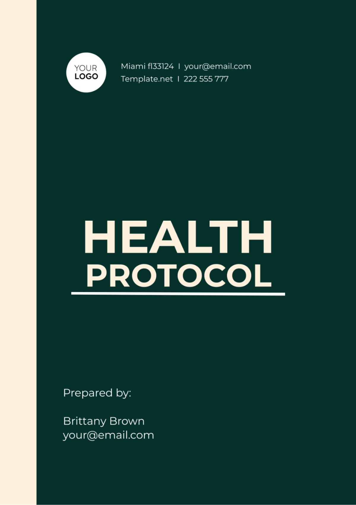 Health Protocol Template