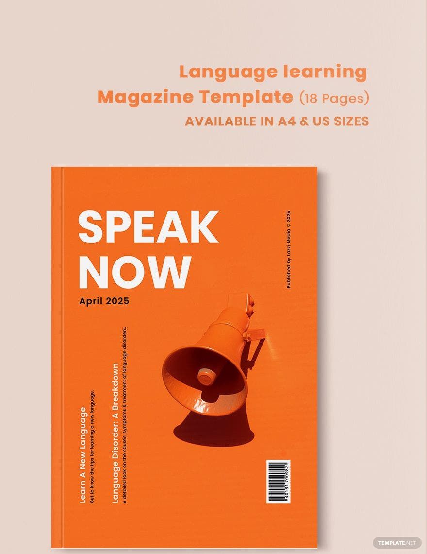 Language Learning Magazine Template