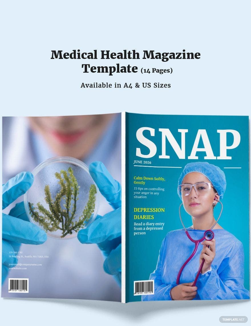Medical Health Magazine Template