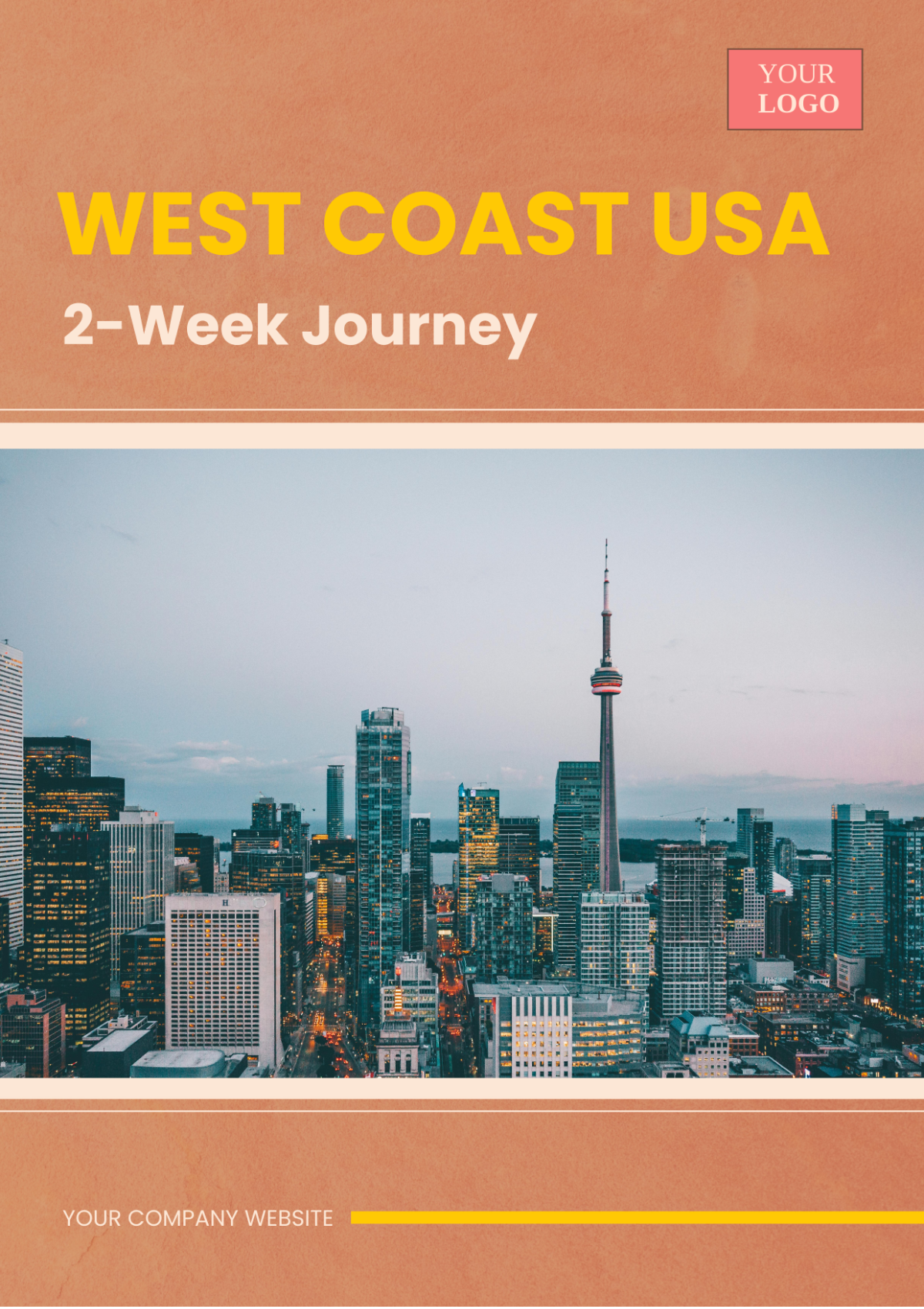 2 Week West Coast USA Itinerary Template