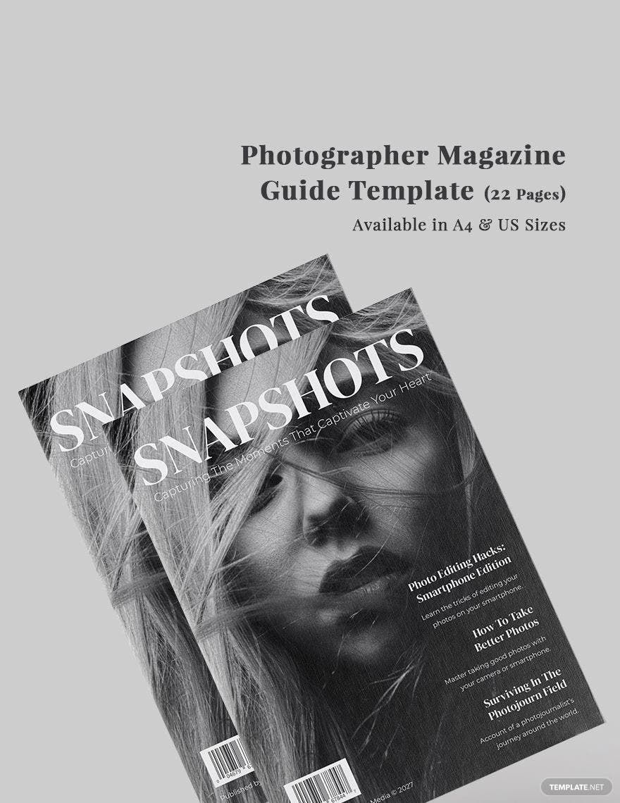 Photographer Magazine Guide Template