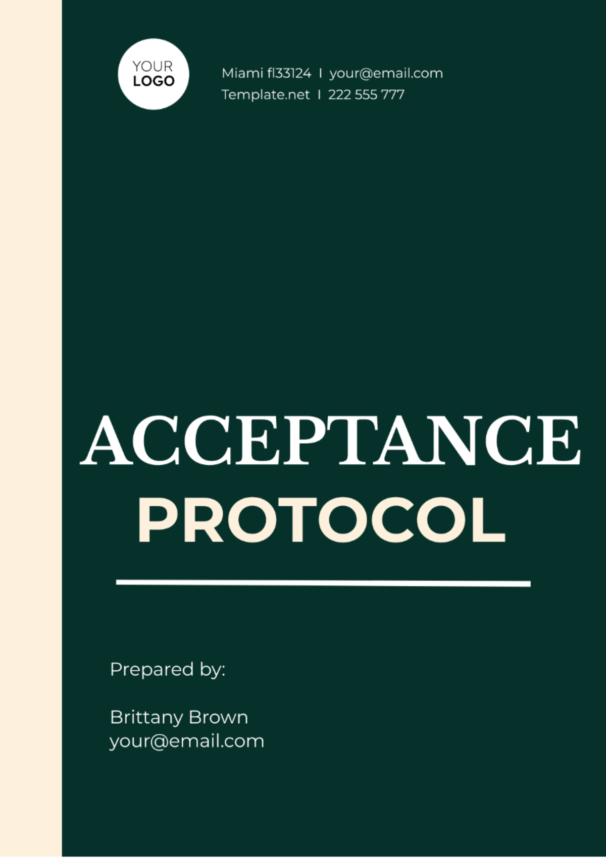 Acceptance Protocol Template - Edit Online & Download