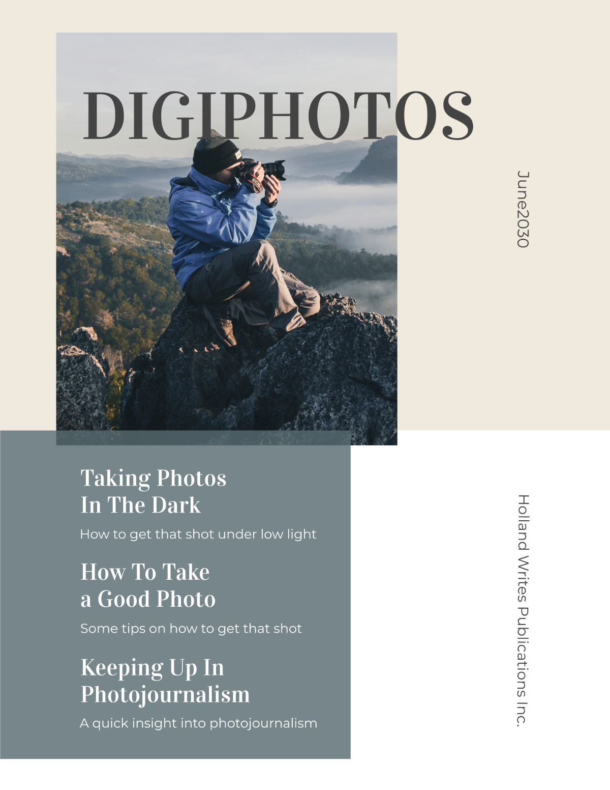 Photographer Pricing Magazine Template