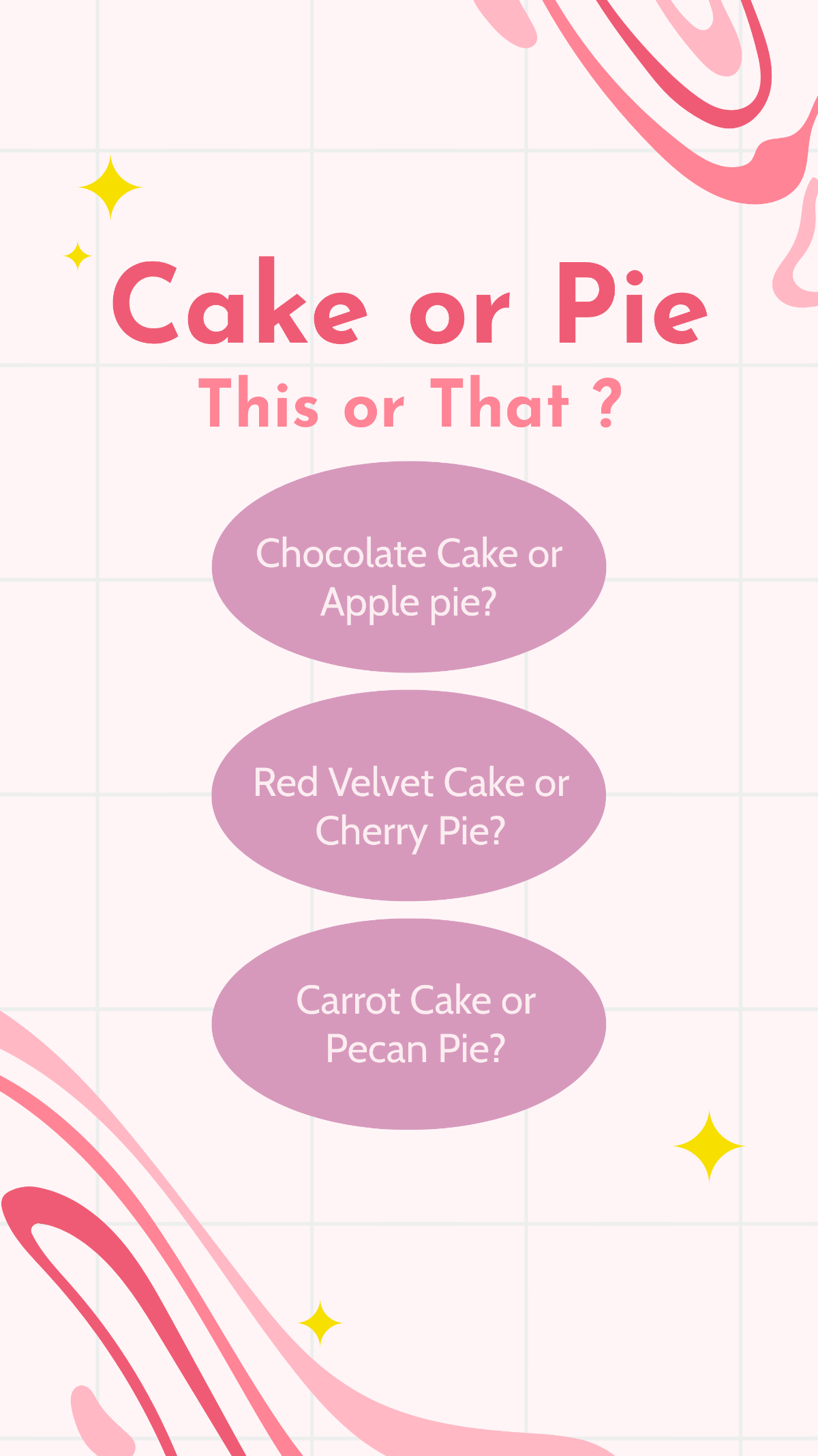 Cake or Pie This or That Instagram Story Template