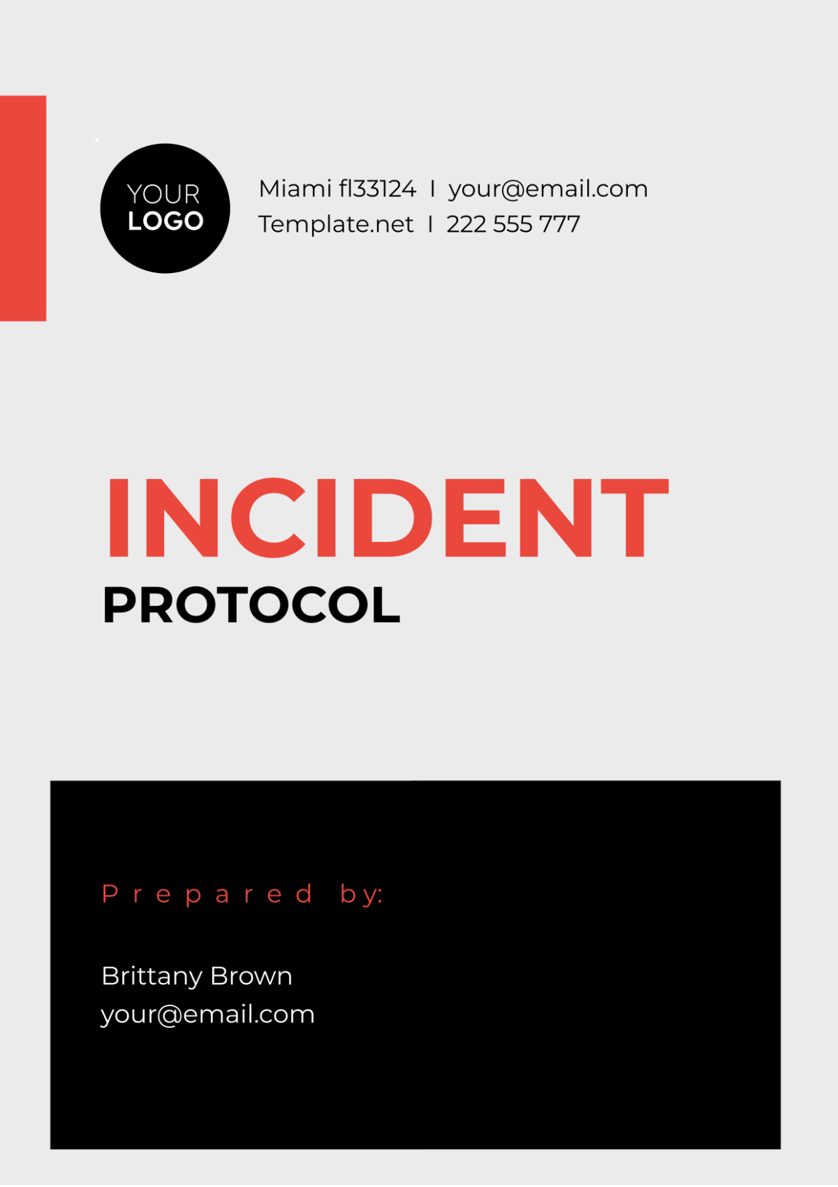 Free Incident Protocol Template