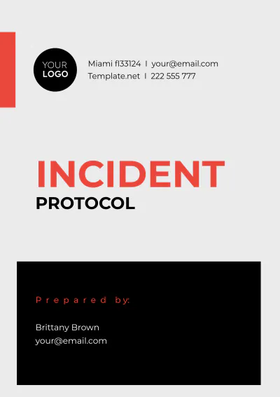 Free Incident Protocol Template to Edit Online
