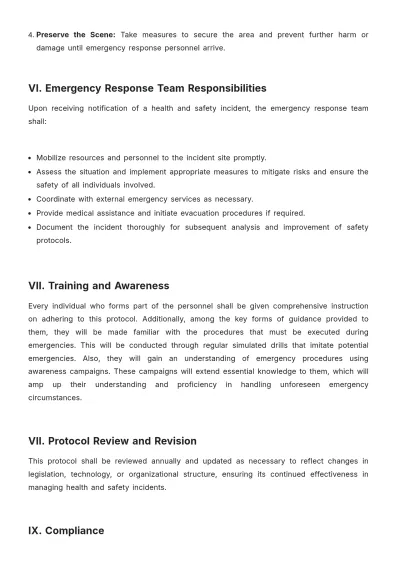 Free Incident Protocol Template to Edit Online