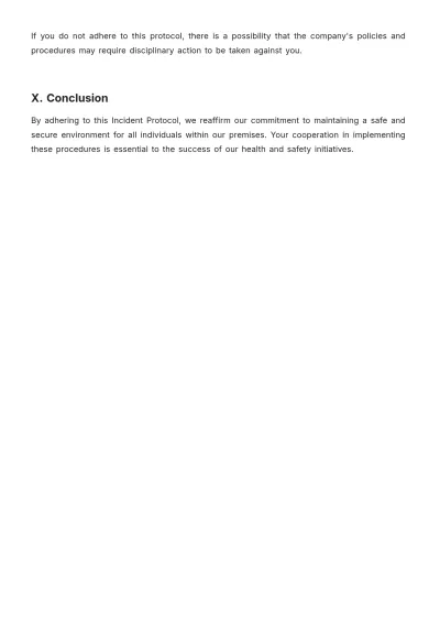 Free Incident Protocol Template to Edit Online