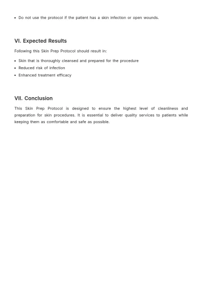 Free Skin Prep Protocol Template to Edit Online