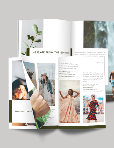 Minimal Lifestyle Lookbook Template - InDesign, Word, Apple Pages ...