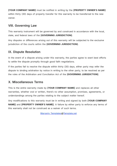 Free Roofing Labor Warranty Template to Edit Online