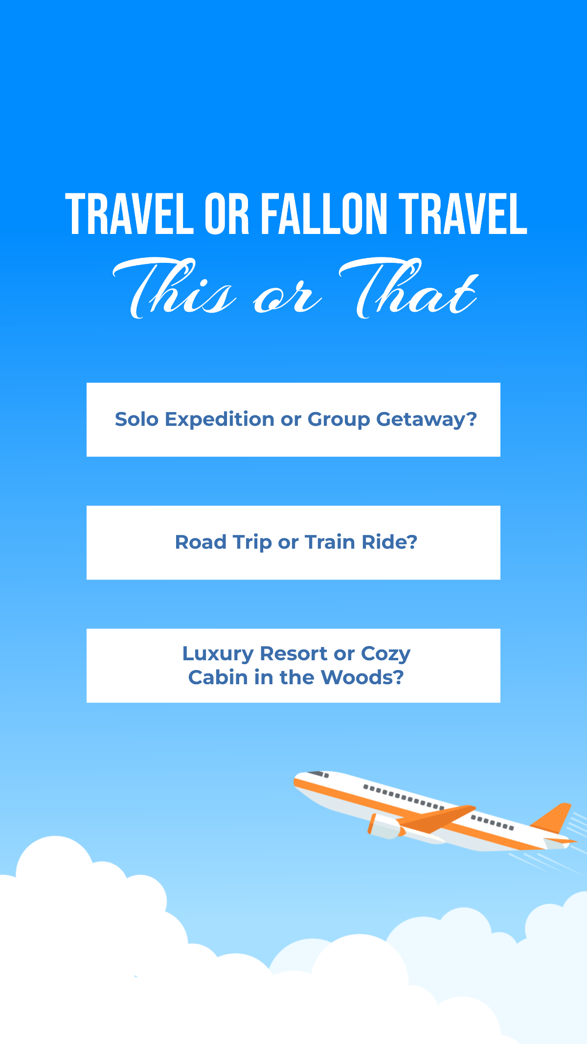 This or That Instagram Story for Travel or Fallon Travel Template