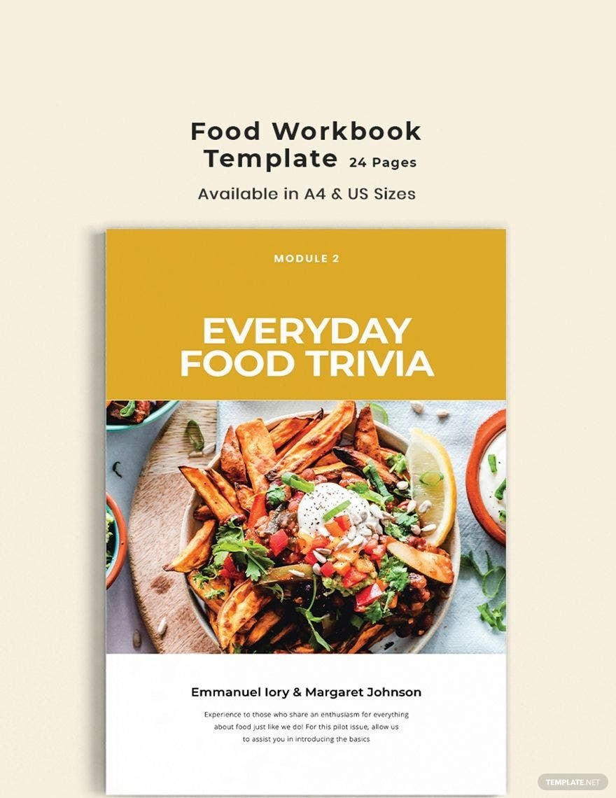 Food Workbook Template