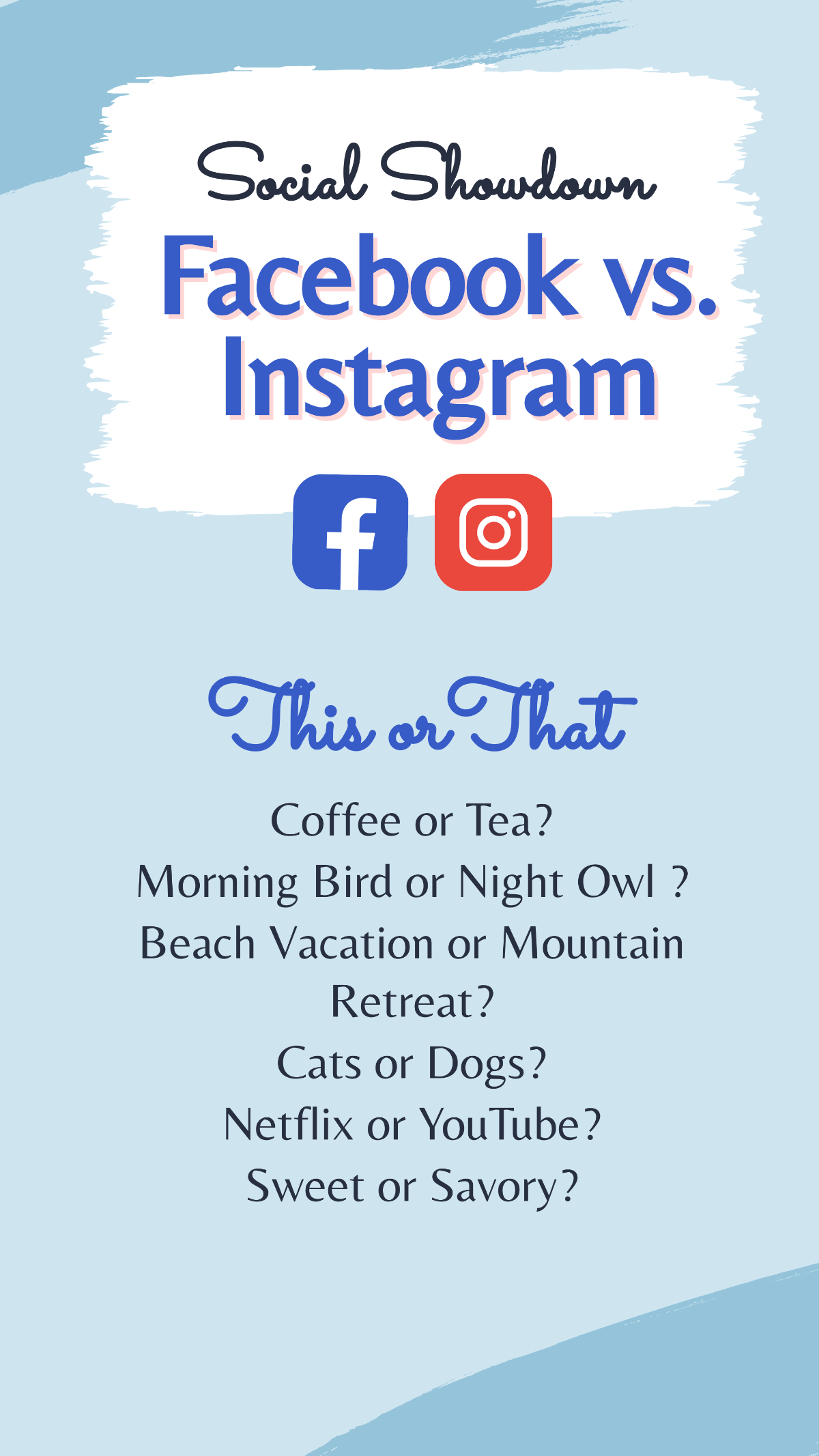 Free Facebook or Instagram This or That Story Template