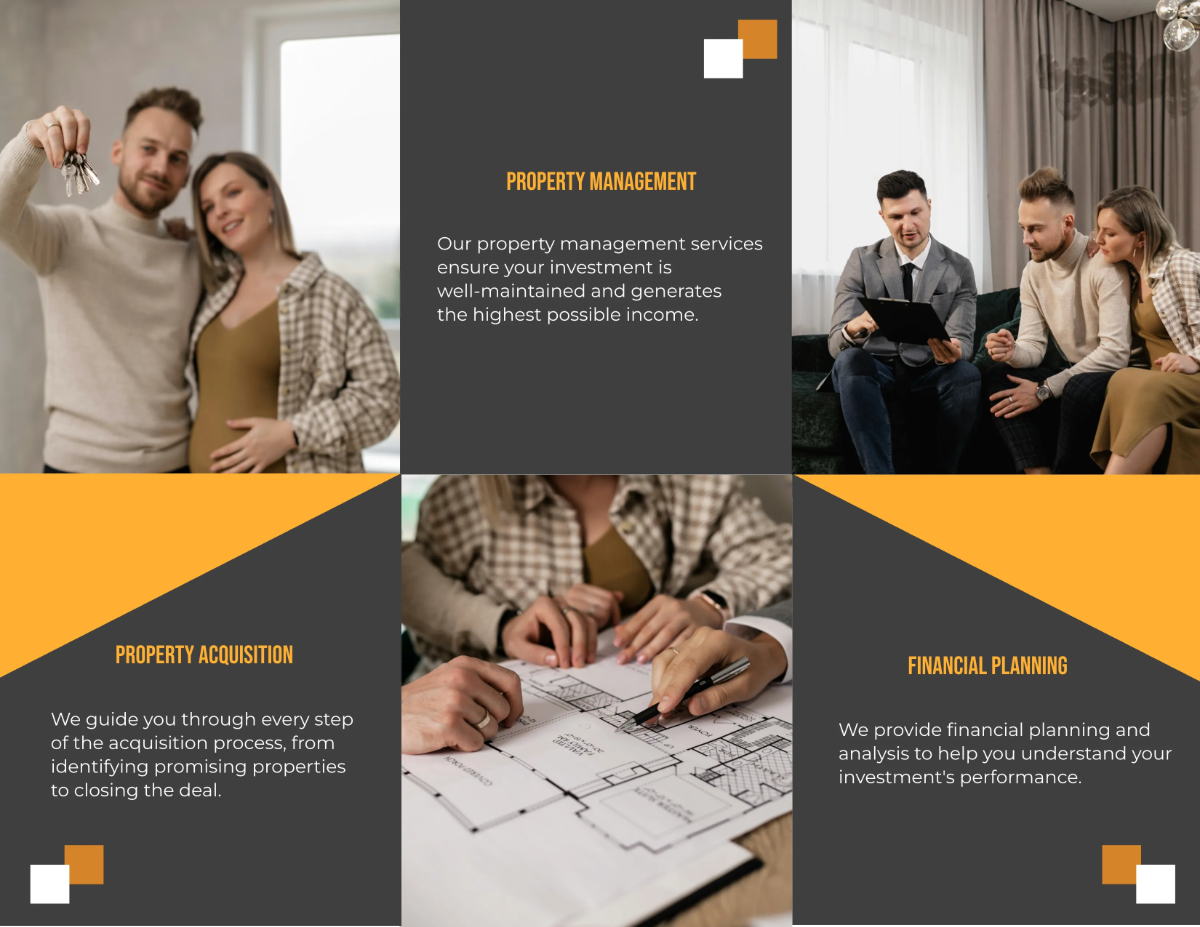 Free Investment and Income Properties Brochure Template to Edit Online