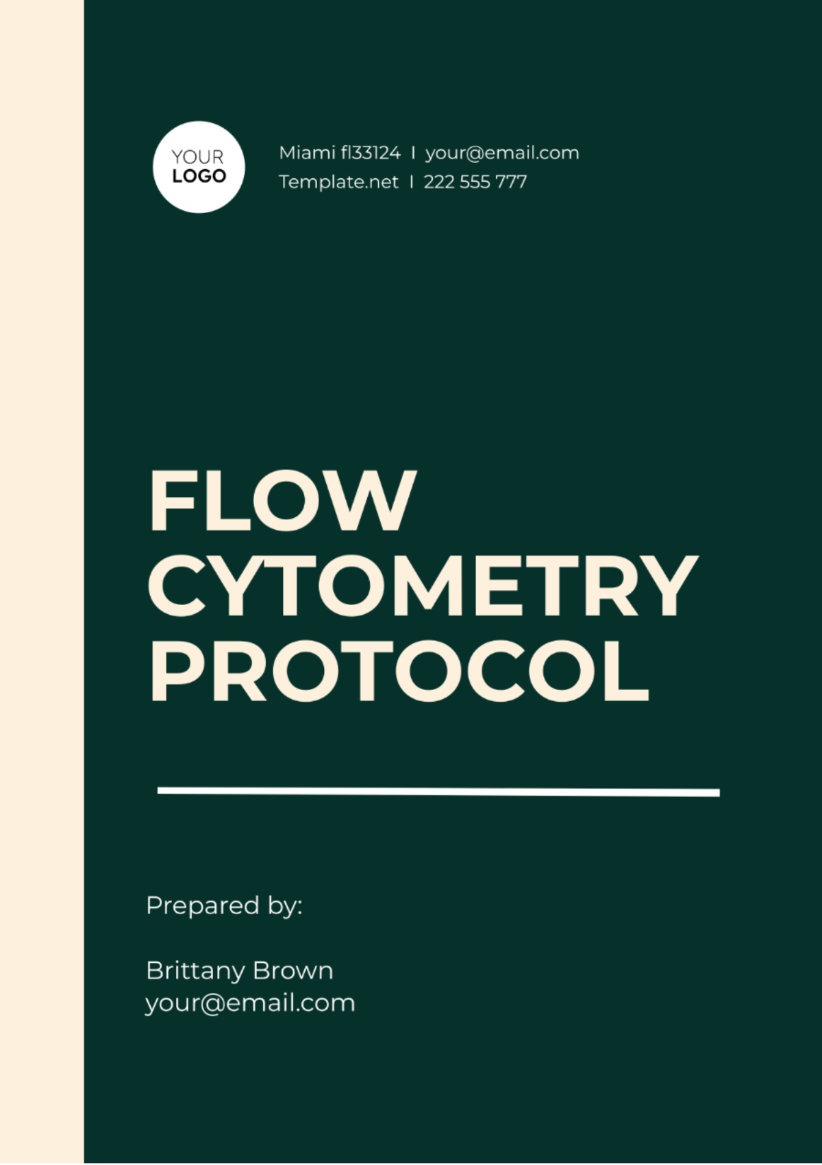 Flow Cytometry Protocol Template