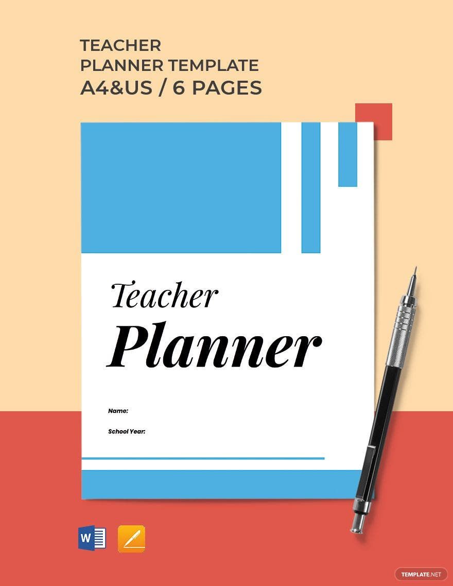 Teacher Planner Template
