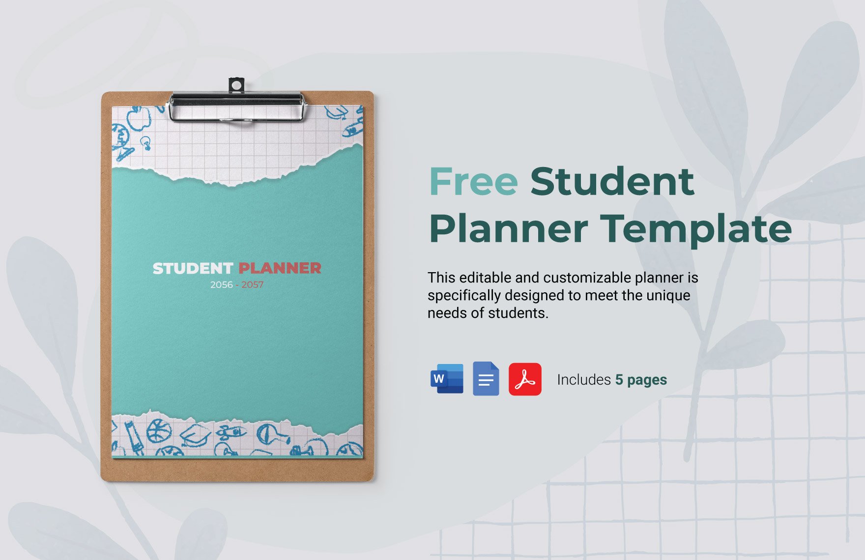 Free Student Planner Template