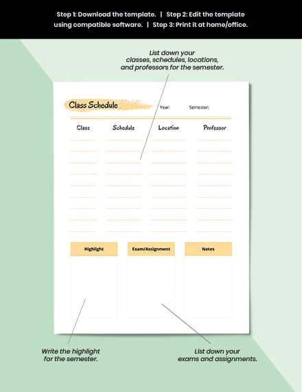 Student Planner Template [Free Pages] - Word, Apple Pages | Template.net