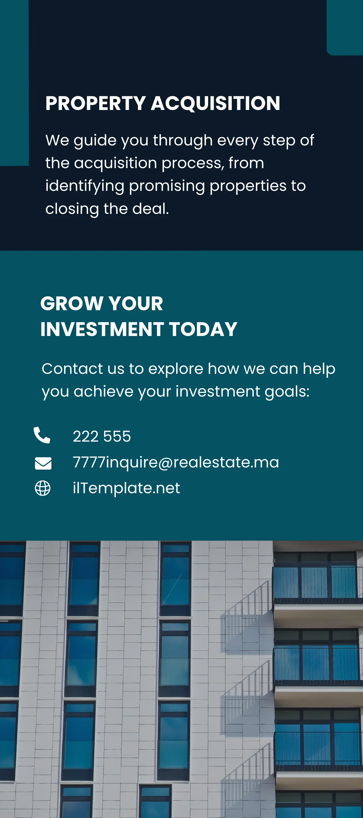 Free Investment and Income Properties Rack Card Template to Edit Online