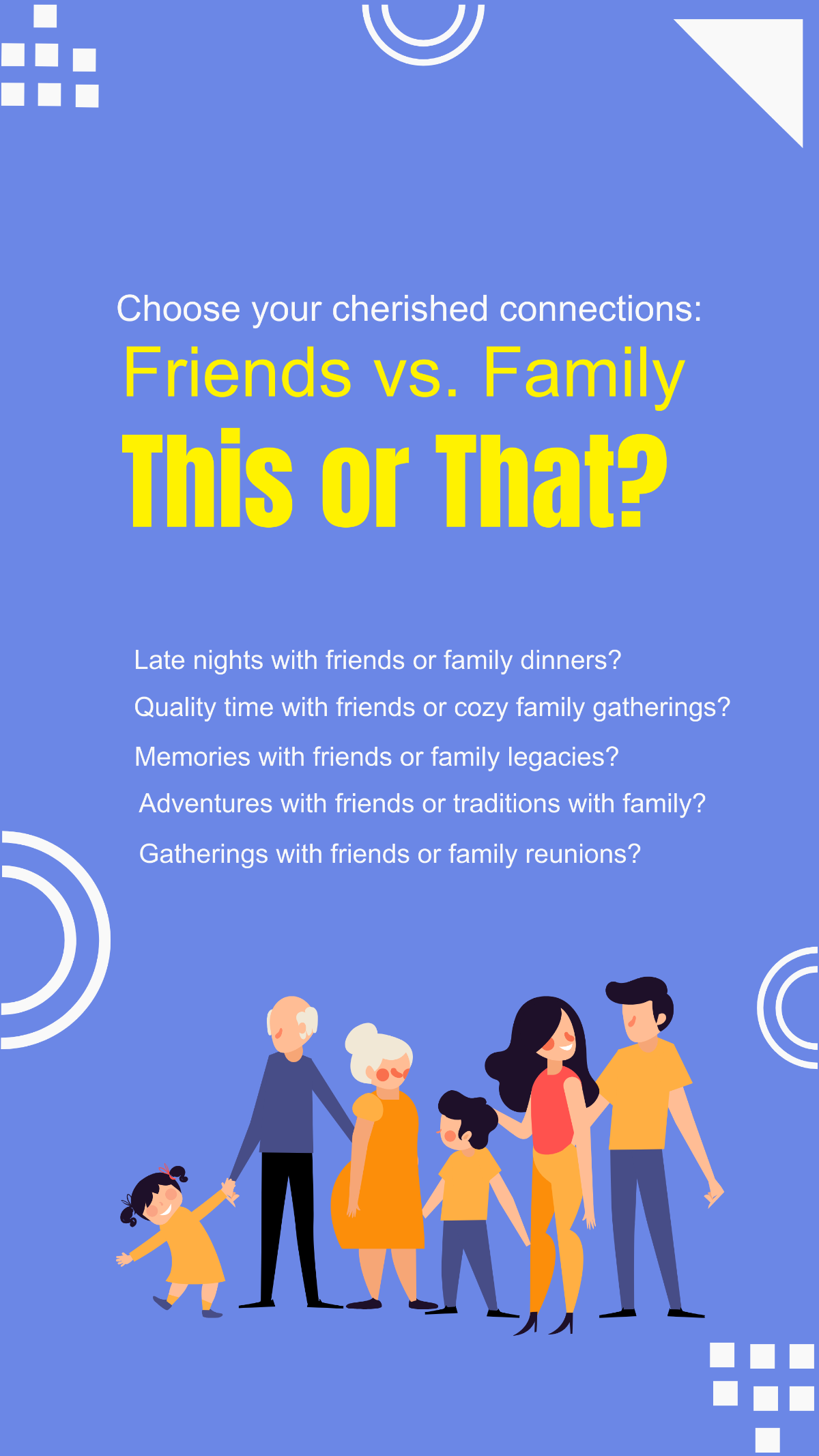 Friends or Family This or That Instagram Story