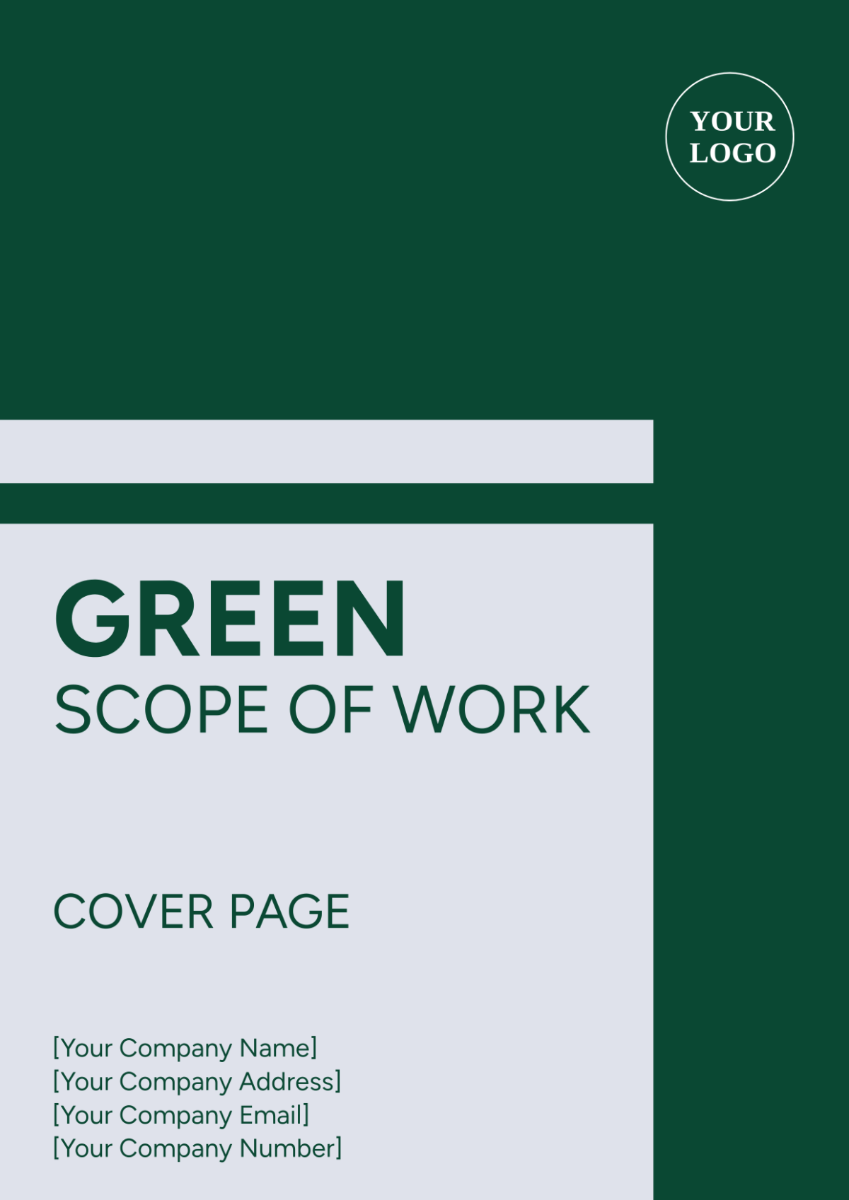 Green Scope of Work Cover Page