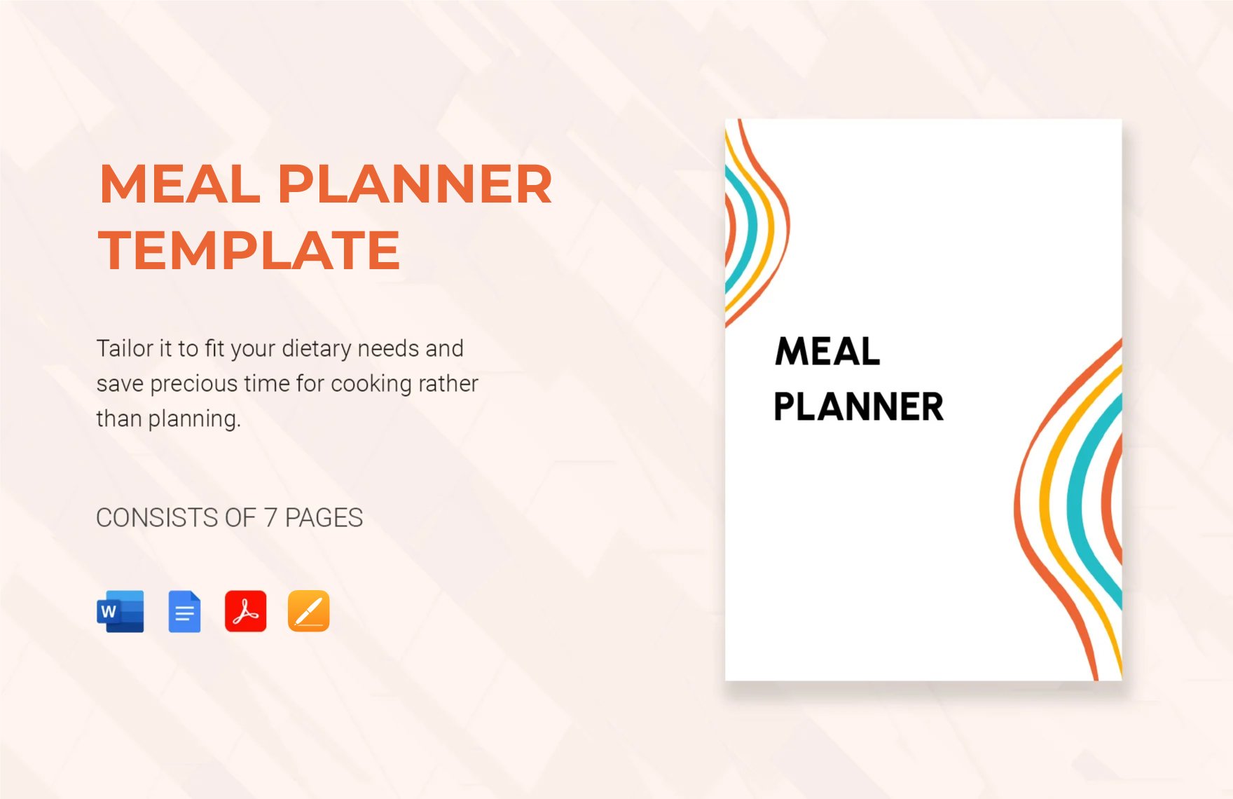 Free Meal Planner Template in Word, Google Docs, PDF, Apple Pages
