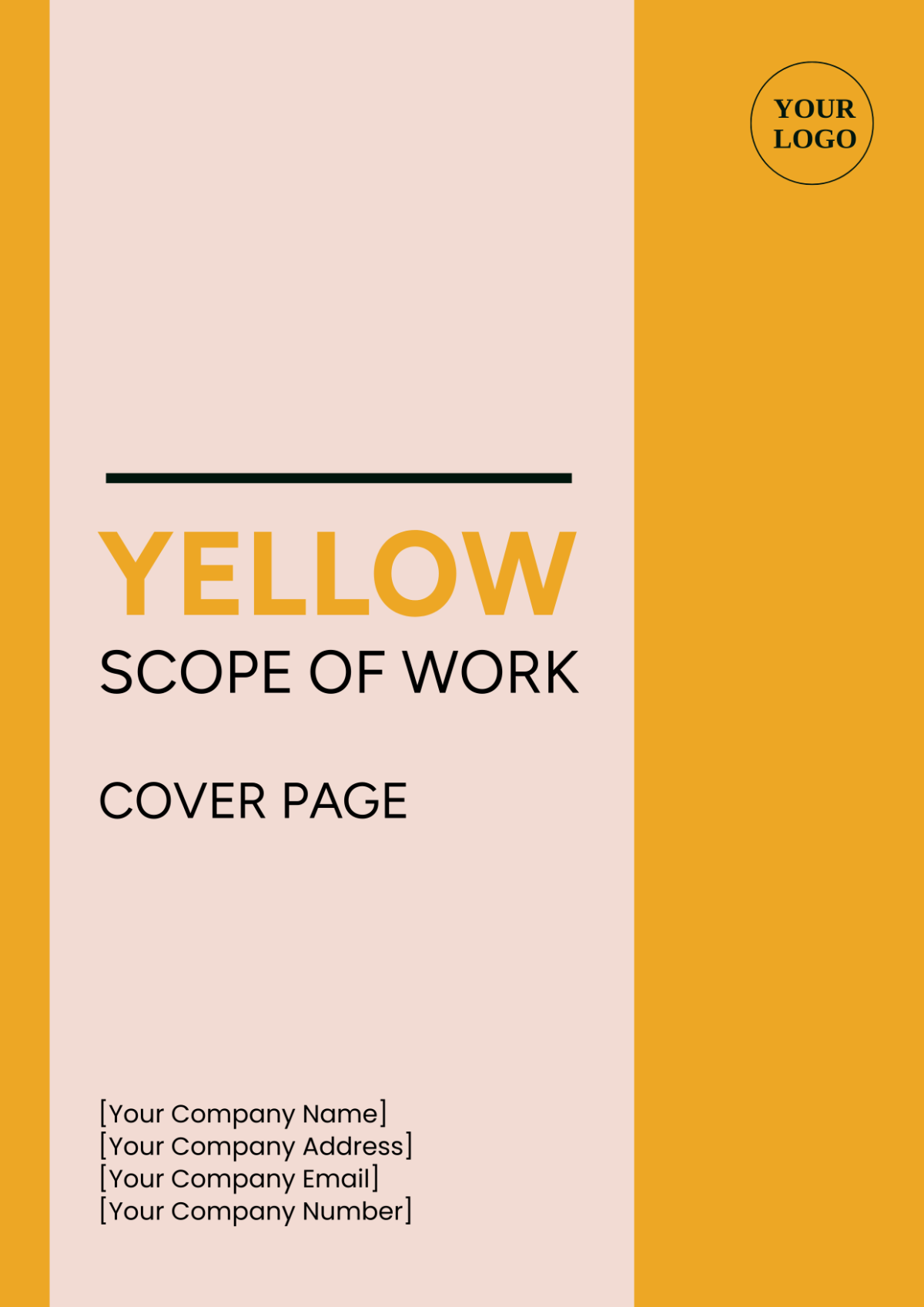 Yellow Scope of Work Cover Page