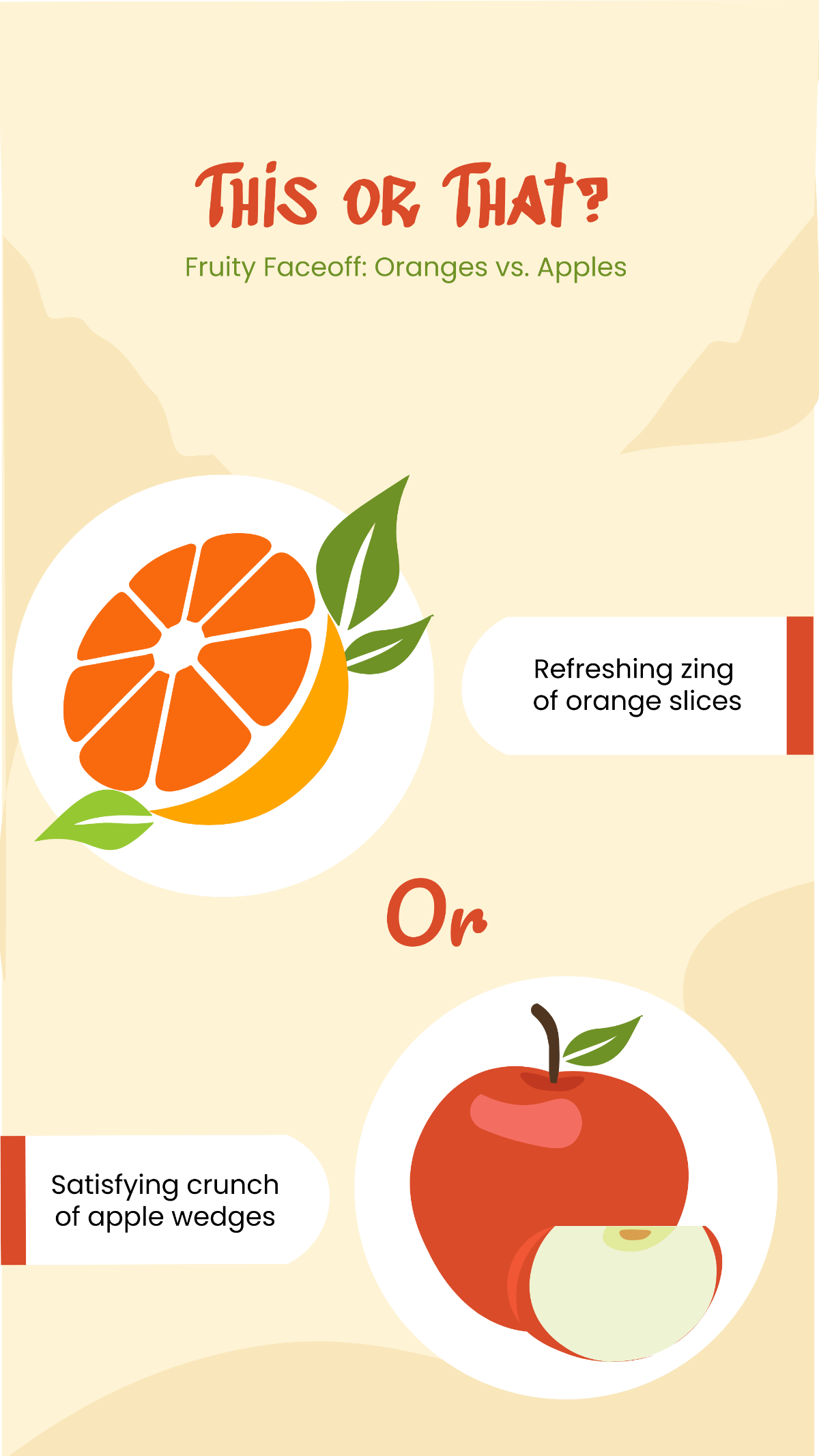 Oranges or Apples This or That Instagram Post Template