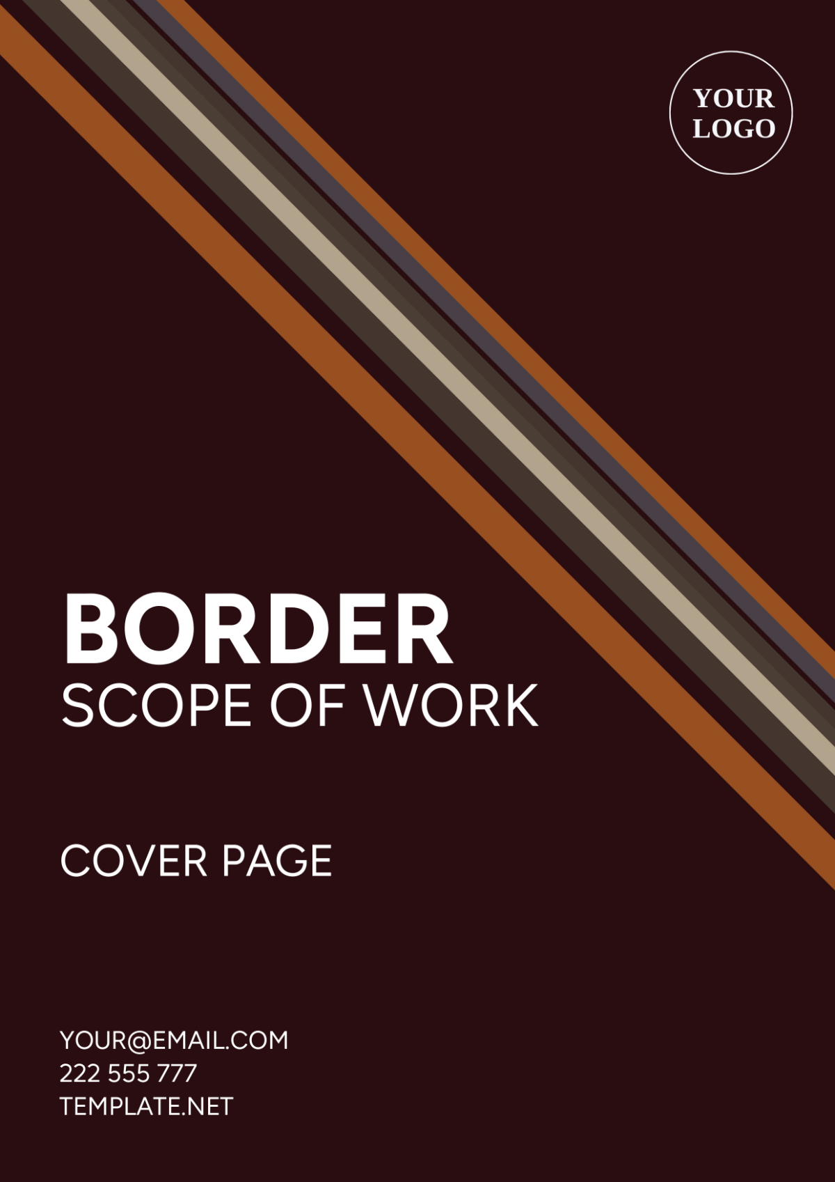 Border Scope of Work Cover Page Template