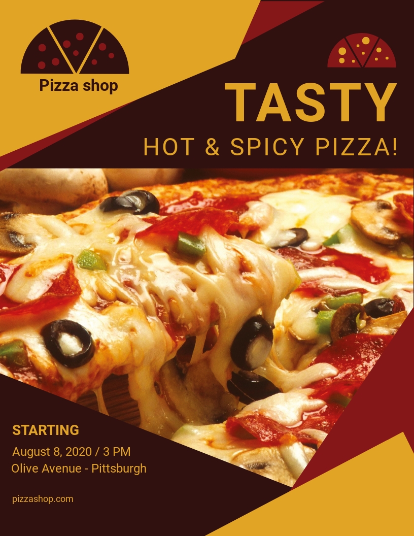 Pizza Sale Flyer Template - Illustrator, Word, Apple Pages, PSD Throughout Pizza Sale Flyer Template
