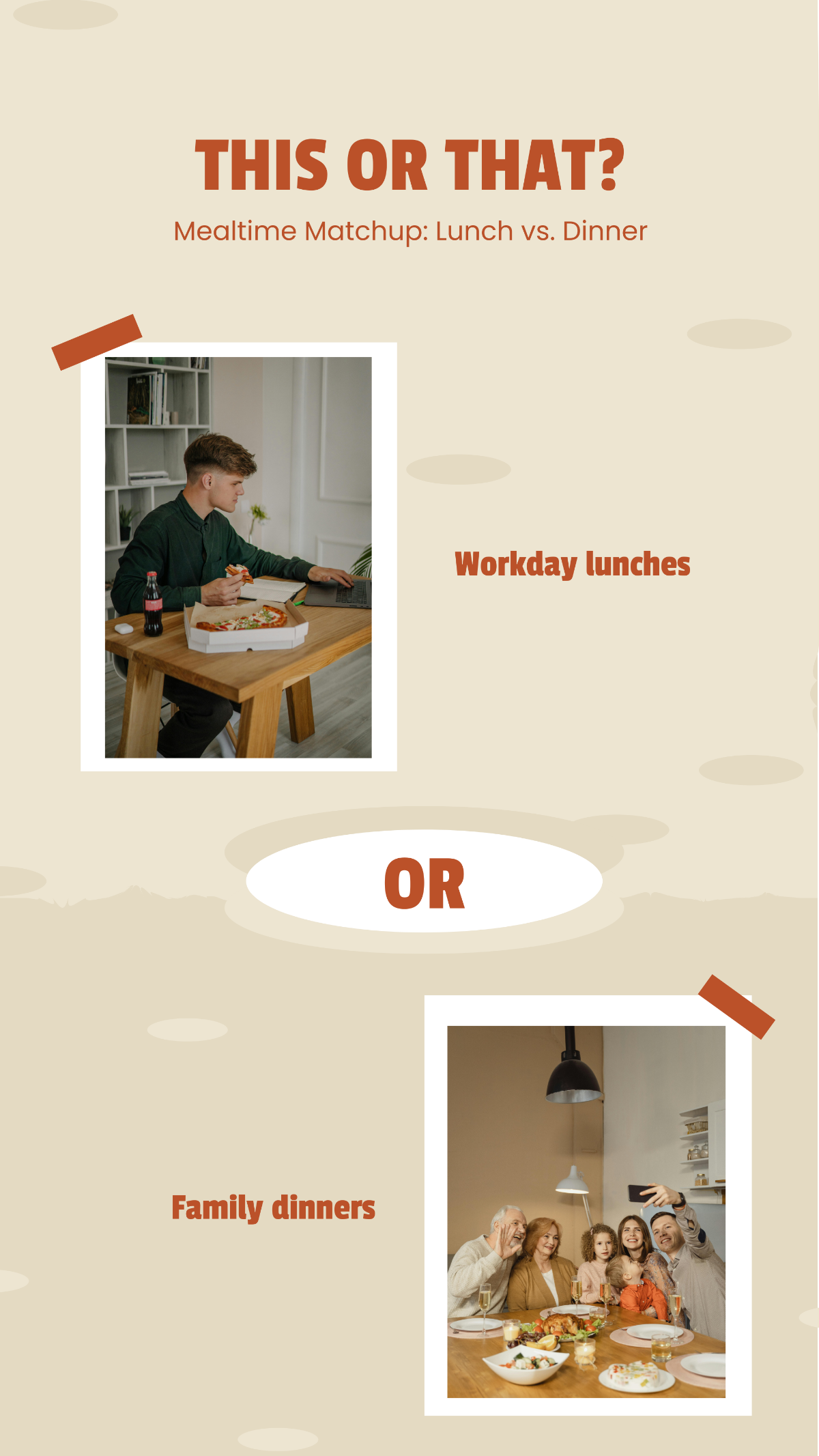 Lunch or Dinner This or That Instagram Story Template