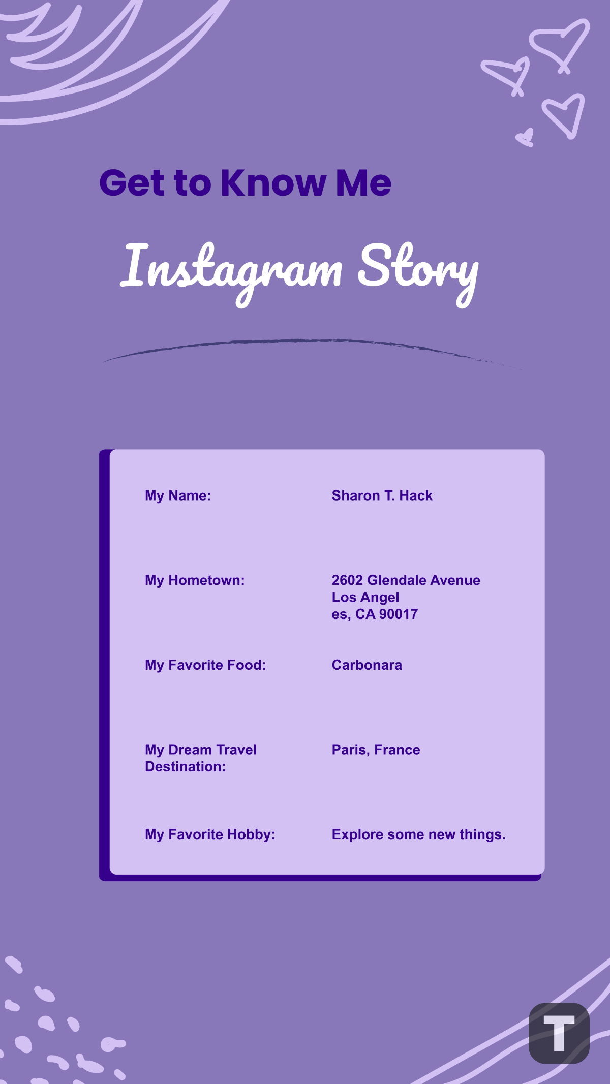 Free Get to Know Me Template For Your Next Instagram Story