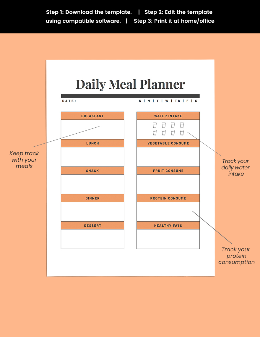Simple Weekly Meal Planner Template